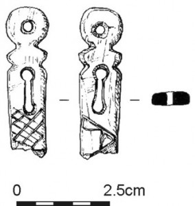 Post 11 Carved bone object - possible bible marker