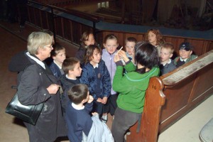 School visit with archaeologist