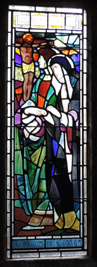 Post 63 Mary at crucifixion Strachan window, SMC